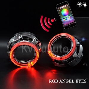 Anneau lumineux LED CQL <span class=keywords><strong>Angel</strong></span> Eye pour lentille de projecteur Bi-LED de 3 pouces, modification de phare de voiture - Product Image 4