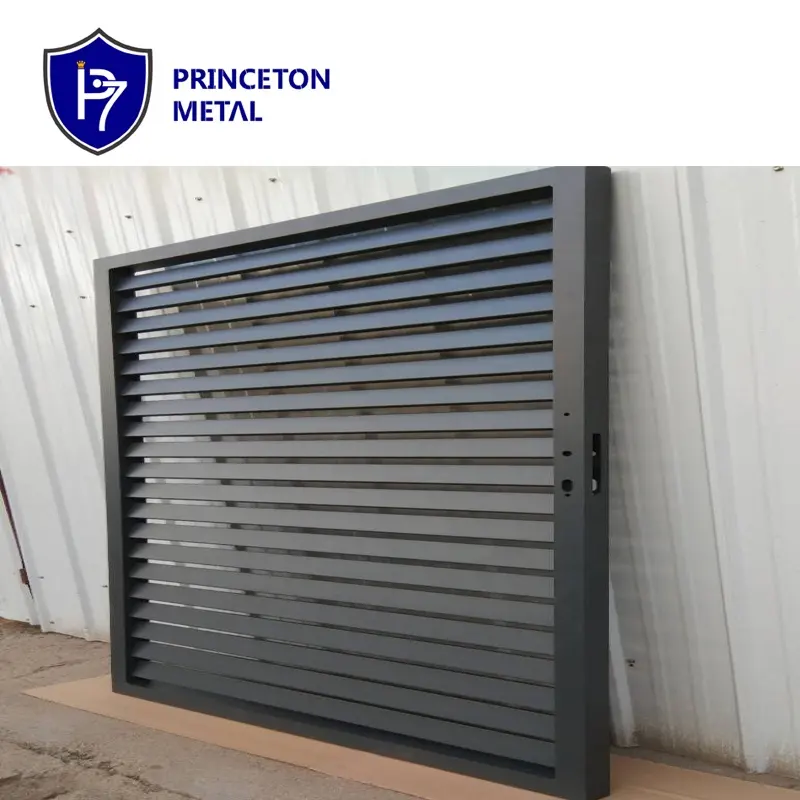 Good privacy outdoor decorative aluminium horizontal louver garden fence system