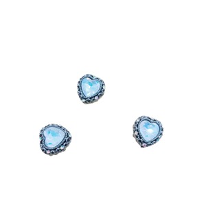 Electroplated Colored Crystal Alloy Heart <b>Beads</b> With Straight Holes For Jewelry Making DIY Keychain Necklace Small - Product Image 5