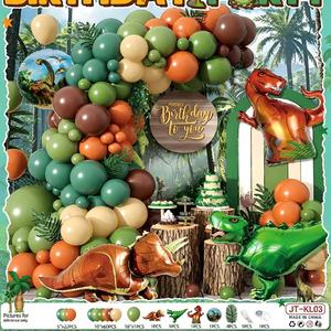 Kit <span class=keywords><strong>de</strong></span> guirlande <span class=keywords><strong>de</strong></span> ballons pour fête sur <span class=keywords><strong>le</strong></span> thème des dinosaures, ballons en latex <span class=keywords><strong>de</strong></span> couleur vintage, arche <span class=keywords><strong>de</strong></span> ballons pour décorations <span class=keywords><strong>de</strong></span> fête d'anniversaire pour enfants sur <span class=keywords><strong>le</strong></span> thème jurassique - Product Image 1