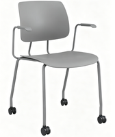 Chaise de bureau visiteur empilable moderne en gros avec dossier inclinable électrique réglable en PP et structure cantilever