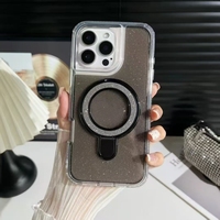 Coque de téléphone magnétique pour iPhone 7/8/16, fabriquée par BAILI Factory, avec clous en forme de flèche, acrylique, 3 en 1, transparente, paillettes colorées, support de fixation