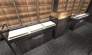 Éclairage en bois tabac affichage magasin de cigares montage conception de meubles fumée personnalisée salle d'exposition commerciale vitrine de cigares - Product Image 5