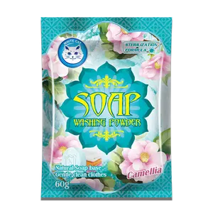 Nuevo stock de 60G detergente multiusos planta de fabricación de detergente para ropa de marca superior proveedor de detergente en polvo