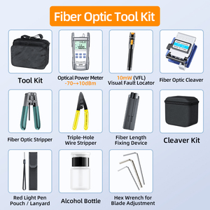SAIVXIAN FTTH Kit di strumenti in Fibra ottica <span class=keywords><strong>con</strong></span> misuratore di potenza in Fibra ottica e localizzatore di guasti visivi da 10mW FC-6S strumento FTTH - Product Image 3