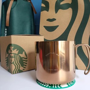 <strong>Star</strong> High-value Electroplated <strong>Mug</strong> 304 Stainless Steel Coffee Cup Anti-fall with Handle Student Couple Cup - Product Image 2
