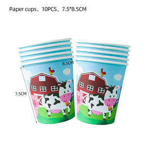 Vajilla personalizable de vaca de papel para decoraciones de fiesta de cumpleaños para niños para el Día de San Valentín y Pascua Baby Show - Product Image 4
