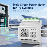 Moniteur de puissance solaire photovoltaïque multi-circuits triphasé sur rail DIN, compteur 4 canaux à bobine Rogowski 333mV 80mA, qualité de puissance, harmoniques individuelles 31e