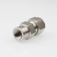 QIHONG G1/8 Raccord de tuyau de pulvérisation FOGGER en laiton argenté haute pression 200 bars 9,52 mm pour système de brumisation 1/4 pouce pour refroidissement extérieur