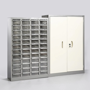 Armadio Moderno in Acciaio con 48 Cassetti, Cassetta degli Attrezzi <span class=keywords><strong>per</strong></span> Ufficio e Contenitori in Plastica, <span class=keywords><strong>per</strong></span> Ripostiglio Esterno - Product Image 5