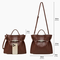 Echt lederen tas fabrikant Womans custom handtas retro geweven tas voor vrouwen hoge kwaliteit schoudertas grote capaciteit tassen