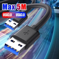Kabel ekstensi USB 3.0, kabel USB A Male ke Female 0.5M 1M 1.5M 2M 3M 5M kecepatan tinggi USB 3.0 Tipe A Male tipe A Male