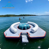 Plateforme de quai flottante gonflable en forme de E, ponton gonflable pour bateaux, quai flottant pour bateaux à rames, quais gonflables pour jet-skis, yacht