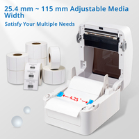 Imprimante thermique sans encre de bureau Xprinter XP-420B/460B (4x6) - Connectivité USB - Imprimante d'expédition d'adresses blanche/noire