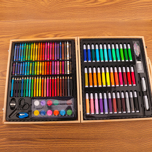 XinyiArt 150 PCS Pinsel zeichnung Kinder Bleistift malerei Holzkiste Zeichnung Kunst Set Geschenk Farb stift für Kinder - Product Image 5