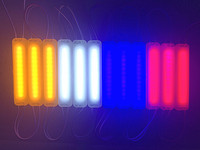 Módulo de Luz LED COB RGB de 9 LED, 12V 24V, IP65 Impermeable, para Auto, Camión, Motocicleta, Scooter, con Función Regulable