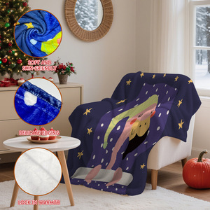 Couverture en flanelle imprimée flamants roses Sweet Dreams, rectangulaire, anti-boulochage, lavable en machine, pour usage domestique en hiver, style moderne - Product Image 3