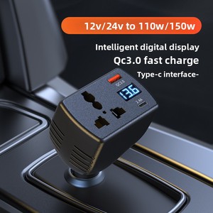 Inversor de Corriente para Auto con Pantalla Digital Inteligente de 150W, Encendedor de Cigarrillos, Puertos USB+Tipo-C, Cargador Rápido para Teléfono Móvil OLIVER - Product Image 6