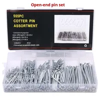 Galvanized Manganese Steel U-Shaped Cotter Pin Set 6 Sizes Mechanical Positioning Split Pin Hardware Fastener Assortment Kit