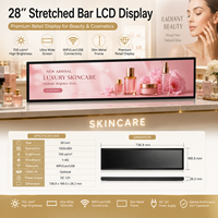 Écran publicitaire numérique LCD intelligent étiré pour affichage commercial intérieur avec écran ultra-large et solution personnalisée