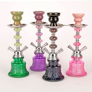 <span class=keywords><strong>Cachimba</strong></span> de vidrio doble de un solo tubo de tamaño pequeño en stock <span class=keywords><strong>Accesorios</strong></span> acrílicos Shish Juego completo - Product Image 4