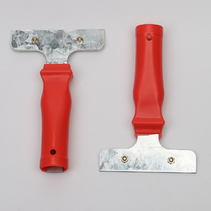 Cuchillo de limpieza con mango corto y mango rojo, hoja recta de acero inoxidable de 2,5 pulgadas para eliminación de adhesivos de juntas de azulejos y vidrio - Product Image 3