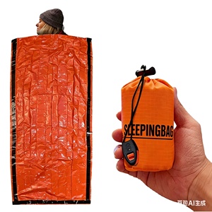 Sac de couchage d'urgence pour le camping en plein air, film en aluminium PE, isolation thermique - Product Image 2