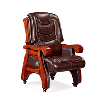 Zeson Furniture Chaise de bureau pivotante en cuir classique de haute qualité Boss Manager Design avec base en bois Bon prix