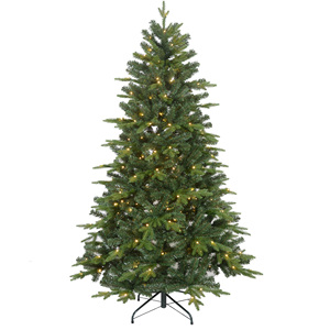 Arbre <span class=keywords><strong>de</strong></span> Noël artificiel en PVC PE avec lumière blanche chaude, <span class=keywords><strong>prix</strong></span> <span class=keywords><strong>d</strong></span>'usine, personnalisé, à charnières, vert, <span class=keywords><strong>d</strong></span>écoratif - Product Image 1