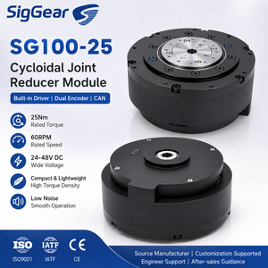 <span class=keywords><strong>Motor</strong></span> <span class=keywords><strong>Reductor</strong></span> 100-25, 25 Nm, 60 RPM, 24 V, 48 V, Cicloidal Plano, Actuador de Engranajes con Doble Codificador y Módulo de Comunicación CAN - Product Image 1