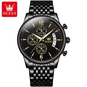 นาฬิกาควอตซ์ OLEVS 2867 รุ่นขายดี รับผลิตแบบ OEM พร้อมโลโก้สั่งทำ ตัวเรือนสแตนเลสสตีล ฟังก์ชั่นหลากหลาย เรืองแสง จับเวลาโครโนกราฟ สำหรับผู้ชาย - Product Image 5