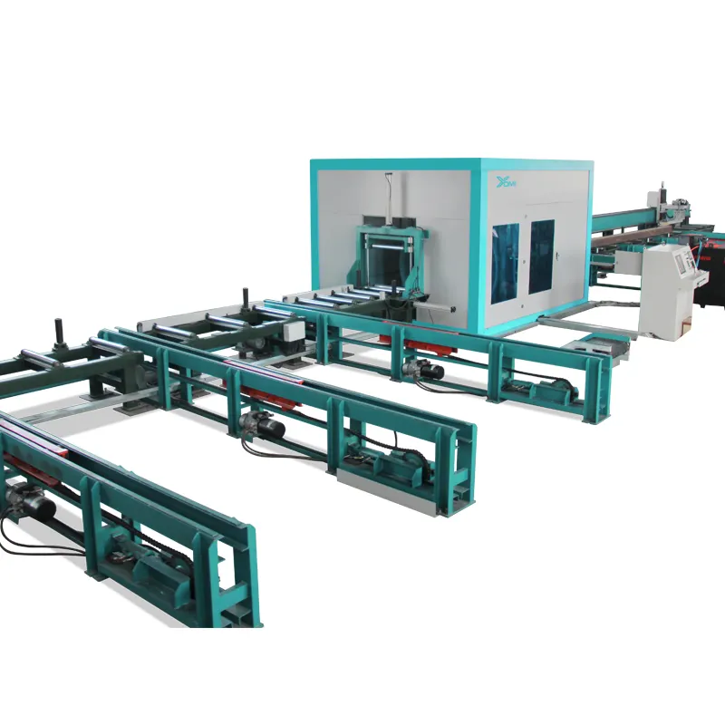 Automático Linha de Processamento de Estrutura De Aço Feixe de H Linha de Feixe de Plasma Cnc Máquina de Corte Plasma