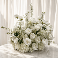 Roses en soie, centres de table pour mariage, décorations de table, arrangements floraux, boules de fleurs, centres de table pour table, fleurs artificielles