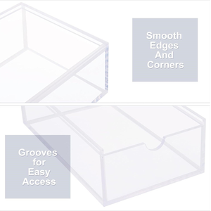 Scatola Porta Carte <span class=keywords><strong>Mahjong</strong></span> Americana in Acrilico, Formato Standard 160, Trasparente, 1,2 Pollici, Ecologica, Stile Moderno - Product Image 3