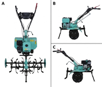 Motoculteur thermique 7 CV à essence, mini-motoculteur, cultivateur, moteur 170, machine à herboriser rotative manuelle pour serre et petits terrains