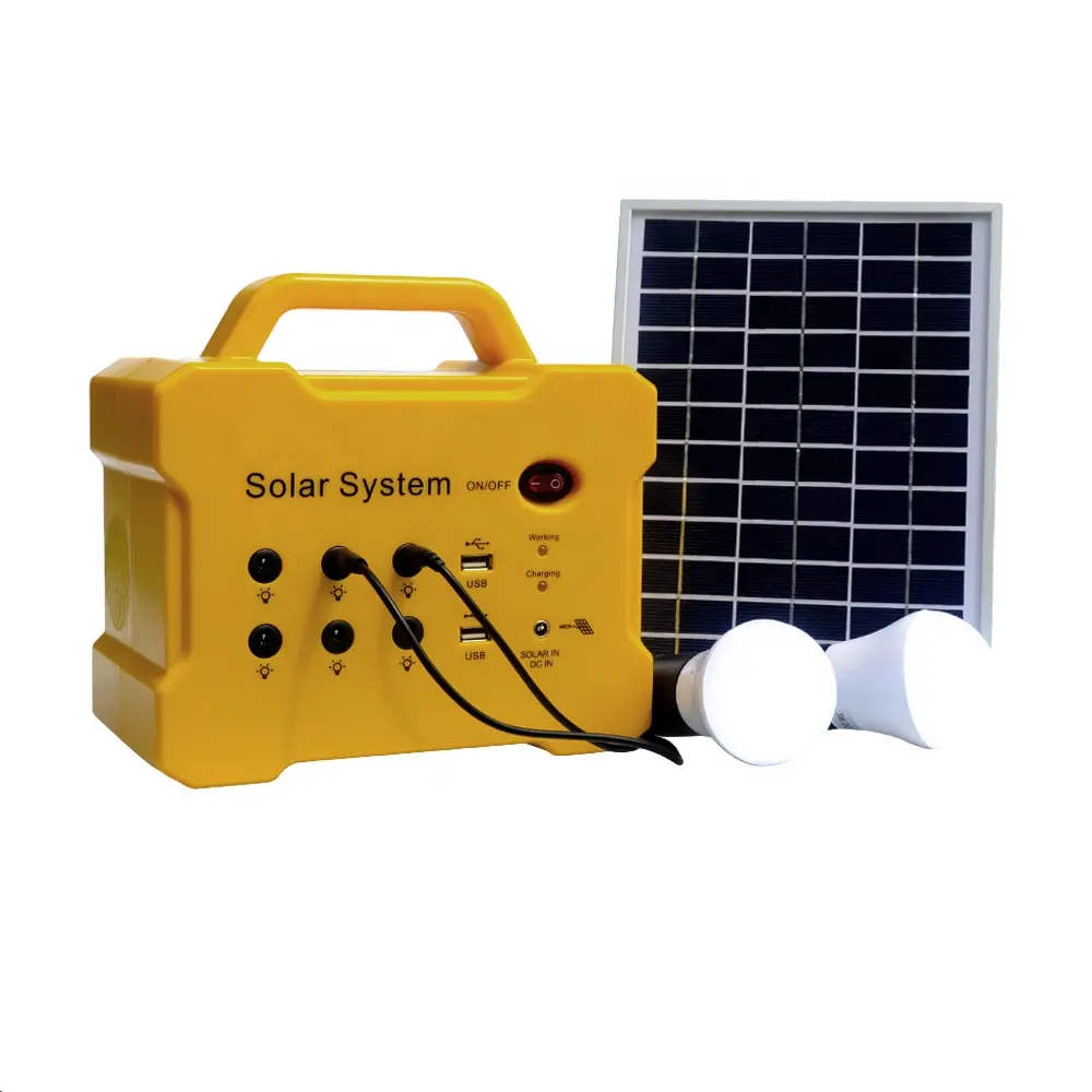 Solar Led Light Kits 10W 15W 20W Camping Lamp With MP3 FM Radio Solar Home Lighting System