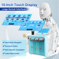 Appareil portable d'hydrodermabrasion 10 en 1, machine faciale à hydro-oxygène et à aspiration des points noirs pour salons/esthétiques et cliniques de peau