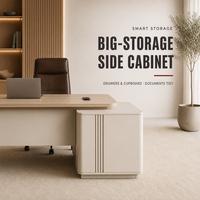 Bureau de direction en bois moderne, durable et luxueux, avec rangement, design modulaire, mobilier de bureau commercial, couleurs personnalisables, bureau portable