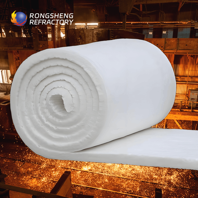 Rongsheng Ceramic Wool Blanket 1800c Polycrystalline Mullite Thermal Insulation Blanket 3000 Degrees Ceramic Fiber Blanket