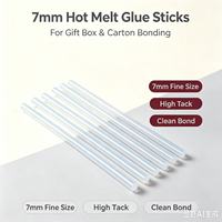 Bâton de colle thermofusible transparent blanc 7 mm, adhésif haute adhérence pour loisirs créatifs, boîtes cadeaux, fabrication de pinces à cheveux, viscosité 4000-6000