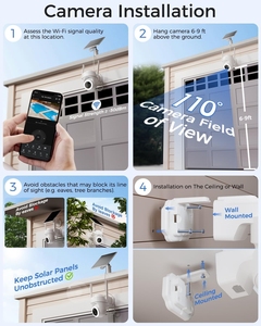 Sistema de Cámara de Seguridad PTZ Solar 4K con Seguimiento por IA, Audio Bidireccional, IP66 Impermeable, Almacenamiento en la Nube, Seguridad para el Hogar en Exteriores - Product Image 4