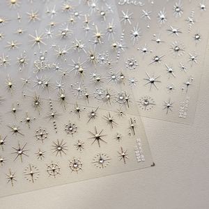 Autocollants pour ongles en cristal diamanté <span class=keywords><strong>argent</strong></span>é rose 5D, autocollants pour ongles brillants, autocollants pour ongles autocollants, décalcomanies scintillantes étoilées - Product Image 5