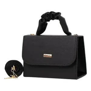 Sac bandoulière pour femme Becky en cuir PU, style vintage, avec chaîne, couleur unie, fermeture magnétique, 18x12x7cm - Product Image 3