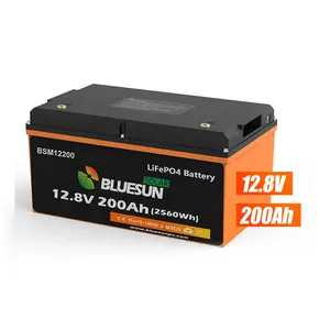 Bluesun hot sell LiFeO4 battery 12v 200ah 5 kwh lithium ion battery lithium battery for solar storage