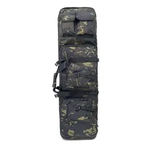 डबल बंदूक भंडारण सुरक्षा बैग ले जाने वाले बैग बहु जेब बाहरी कैमो सामरिक रेंज लंबा बंदूक मामला