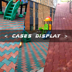 Dalles de protection de sol pour terrains de sport, dalles de terrasse emboîtables en caoutchouc, dalles de pavage en forme d'os de chien, allées, cours, terrasses extérieures, revêtement de sol en chevrons - Product Image 6