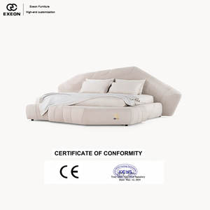 Cama Doble de Lujo con Diseño Italiano Clásico 2026, de Cuero de Alta Calidad, con Cabecera Ancha, para Dormitorio de Villa, Muebles Sencillos para Recámara - Product Image 6