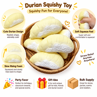 Jouet anti-stress réaliste et mignon en forme de cube de durian Phénix doré, ultra doux, en TPR à récupération lente