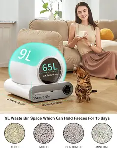 APP WIFI Control Intelligent Self-Cleaning For Big Pet Cats Toilet Fully Enclosed Smart Cat Litter Box Automatic