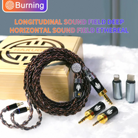 Câble HiFi modulaire Hakugei Burning 5 en 1 avec connecteurs 0.78 2 broches, RCA et paire torsadée 5N pour haut-parleur, moniteur, microphone, projecteur